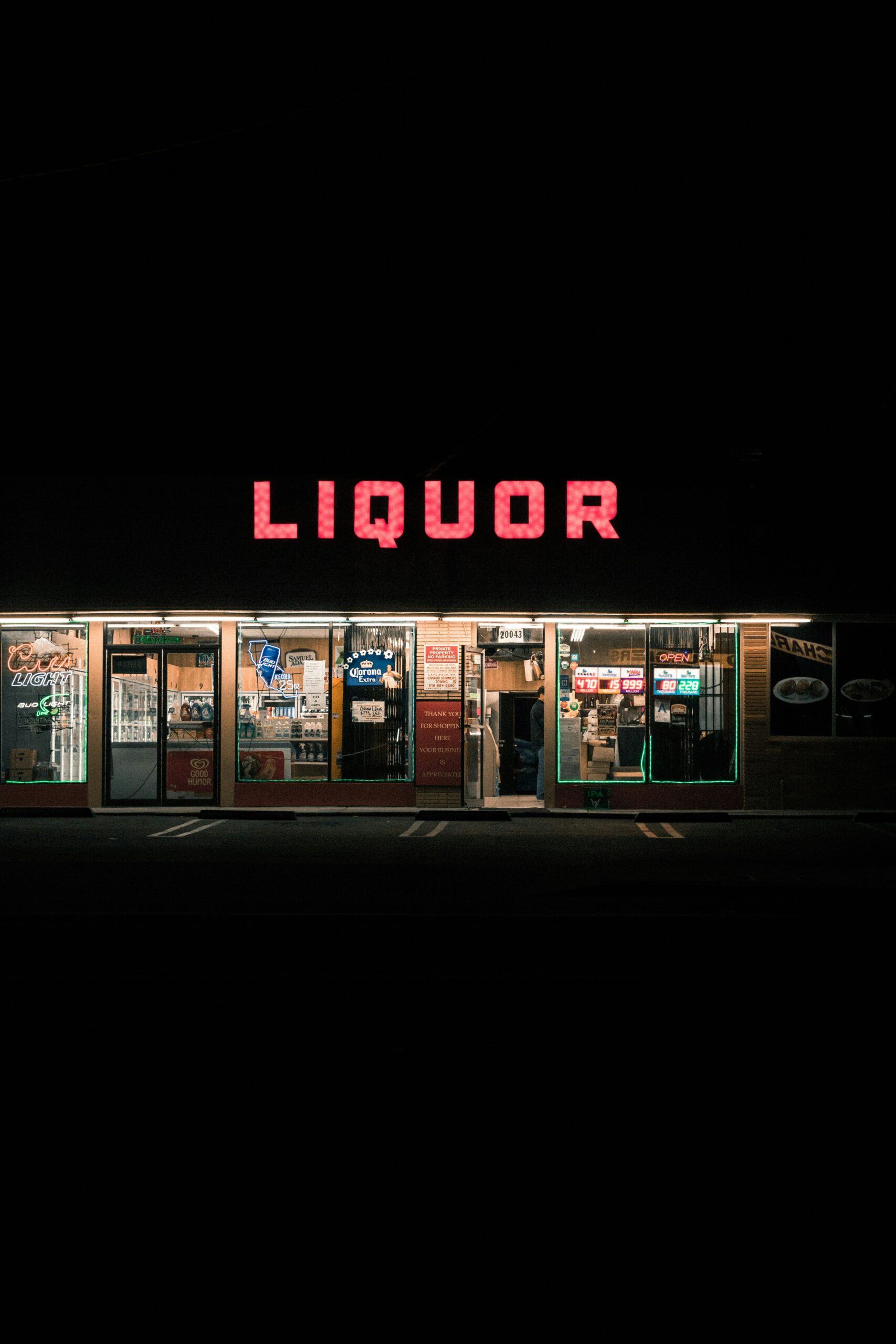 Liquor signage